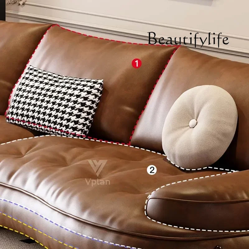 Unique Sofas Brown Relax Lazy Reclining Style Italiano Floor Hotel Sofa Living Room Designer Divani Da Soggiorno Home FurnitureA