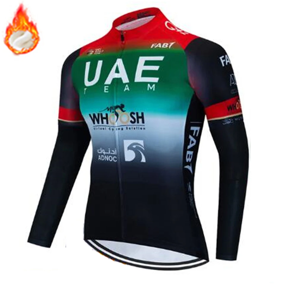 2024 Winter Thermal Fleece Cycling Jersey Top MTB Bike Outdoor Men\'s Bicycle Clothing Long Sleeve Shirt Uniform