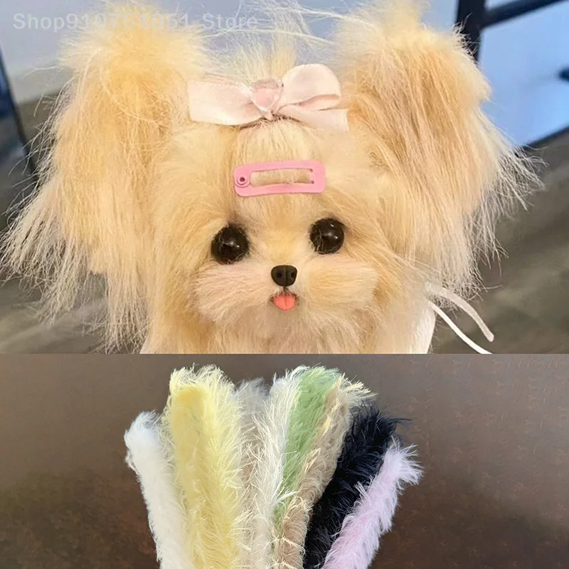 Bâtons de Chenille en velours de corail, 15mm x 1m, nettoyeur de tuyaux à tige pour faire un chiot mignon chat, jouet créatif pour enfant, longue peluche, bâton torsadé