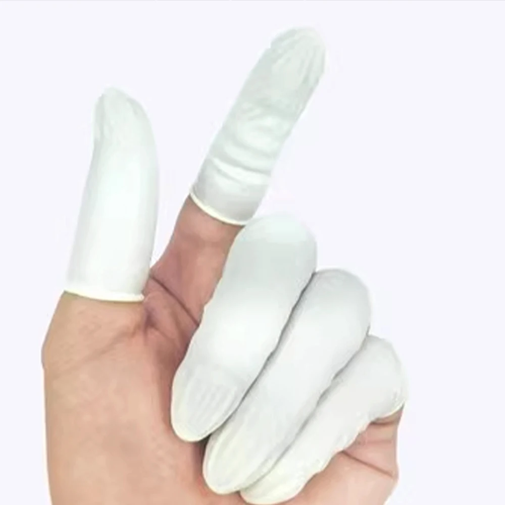 أطراف الأصابع حامي قفازات ساعة أداة إصلاح قفازات مطاطية طبيعية معقمة المتاح مسحوق الحرة عدم الانزلاق فنجر المطاط المهد