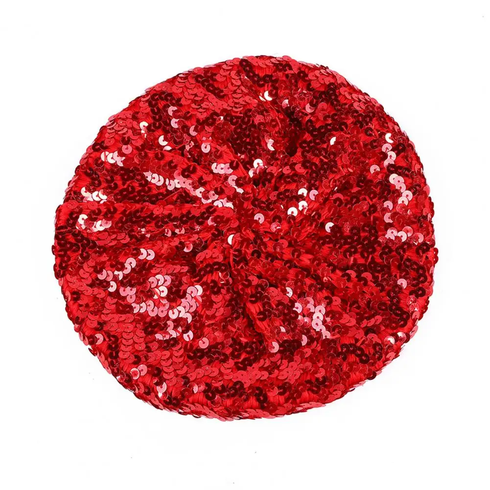 Fashion Sequin Beret Autumn and Winter New Painter Hat Street All-match Hat Women\'s Pumpkin Hat Panama Bucket Caps