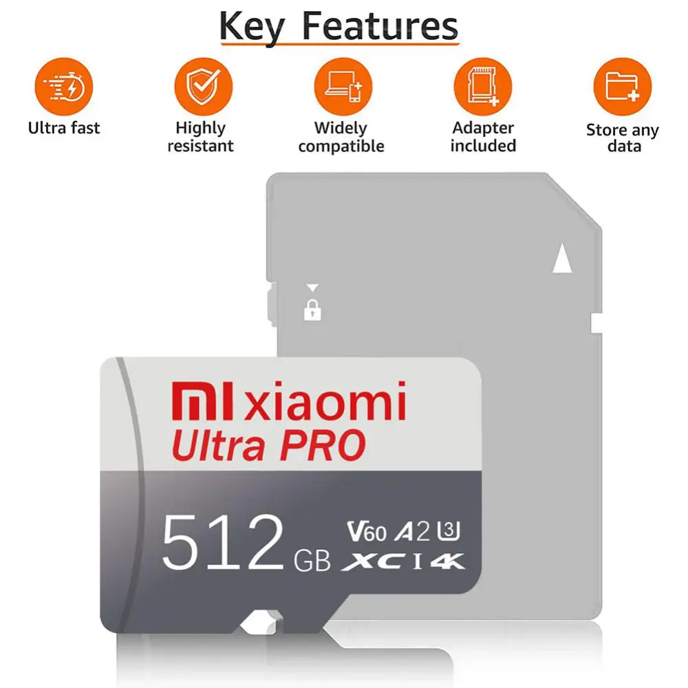 Xiaomi Class10 Micro TF SD Card 2TB Memory Card 1TB High Speed SD Card 128GB For Nintendo Switch Games Ps4 Ps5 Laptop Steam Deck