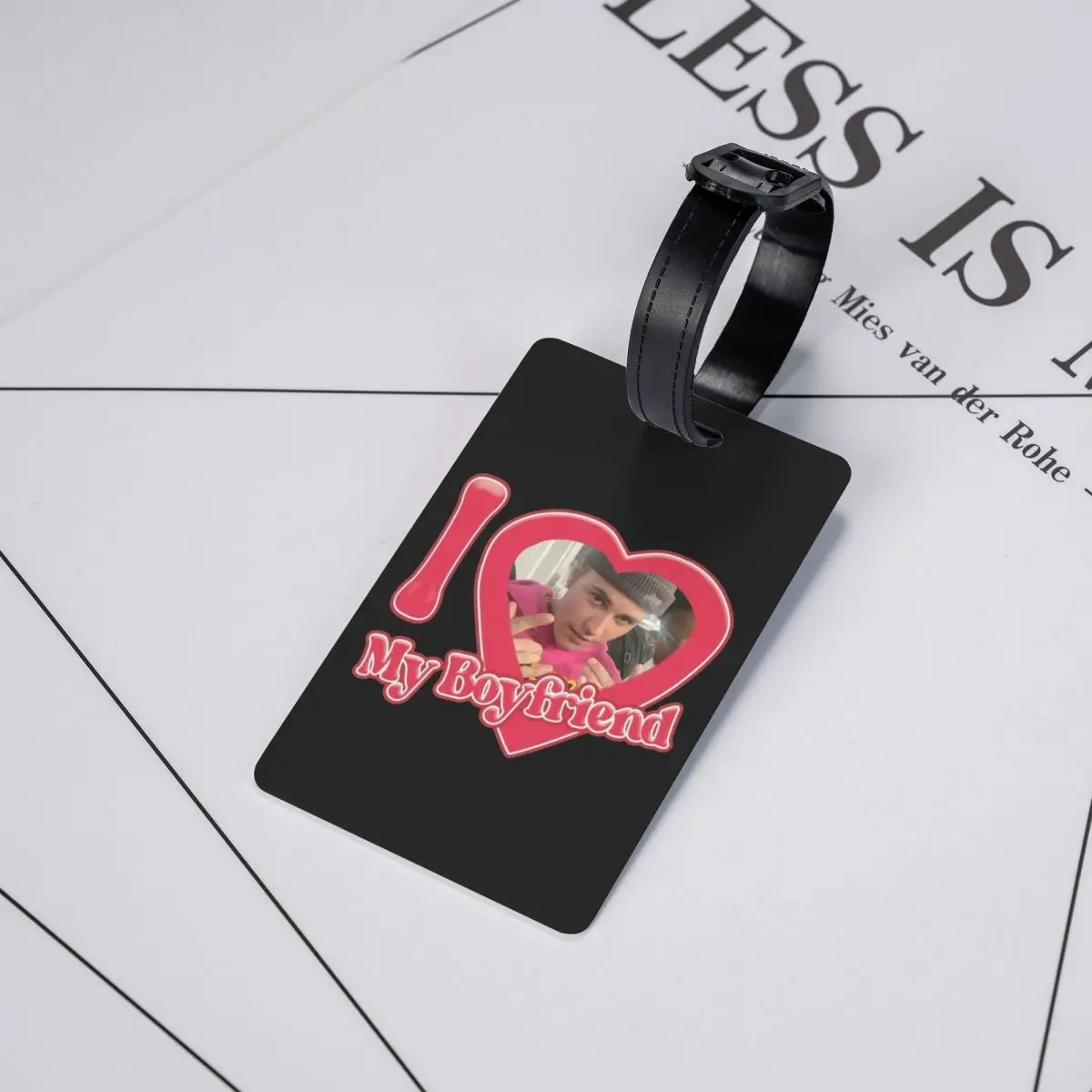 カスタム ジャスティン ビーバー My Boyfriend スーツケース用荷物タグ プライバシー カバー ネーム ID カード
