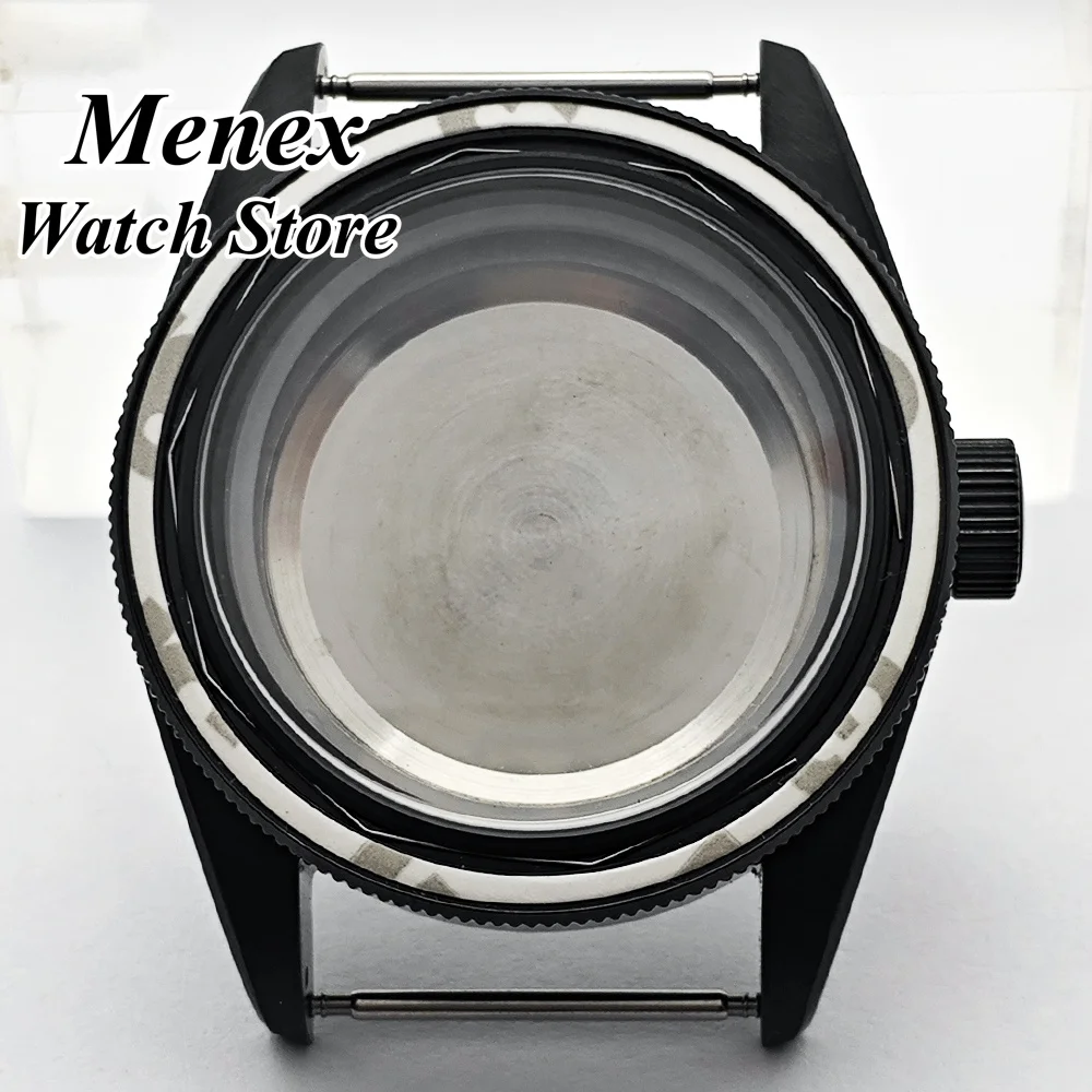 

Корпус часов из черной нержавеющей стали 41 мм, сапфировое стекло, подходит для механизмов NH35, NH36, ETA2824, 2836, Miyota82-DG, аксессуары для часов.