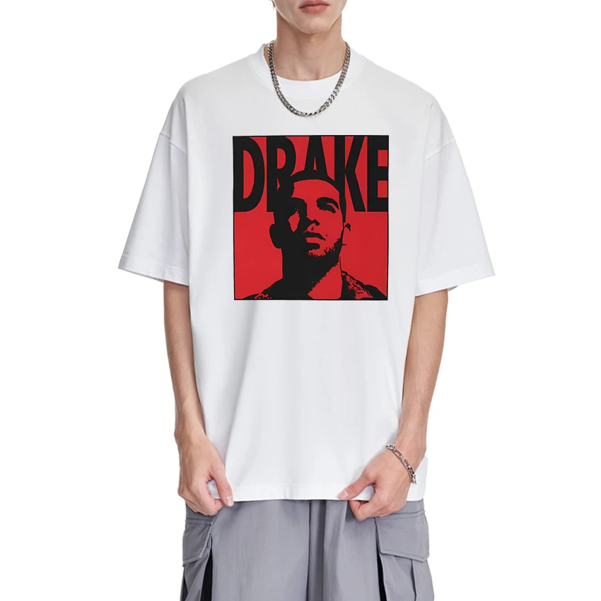 

Rapper Drake vintage Hip Hop streetwear short sleeve T-shirts Men Women harajuku Oversized Tops Unisex 100% Cotton black T shirt
