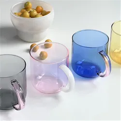 Floriddle Borosilicate Mug Glass Mug Heat-resistant Glass Cup Drinkware Tea Juice Milk Cup Coffee Mug Home Water Glasses