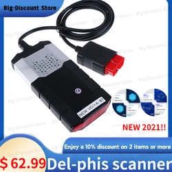 Diagnostic Tools 2024 DS-150E Bluetooth for TNESF DE-LP-HIS ORPDC Cars Trucks DS-150E Obd2 Scanner 2021.11 Keygen VD 21 relays