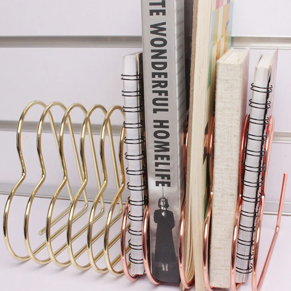 

1pc Heart Bookends Metal Gold Retractable Simple Book Organizer For Home Office Library Decorative Book Support Rack Gift Idea