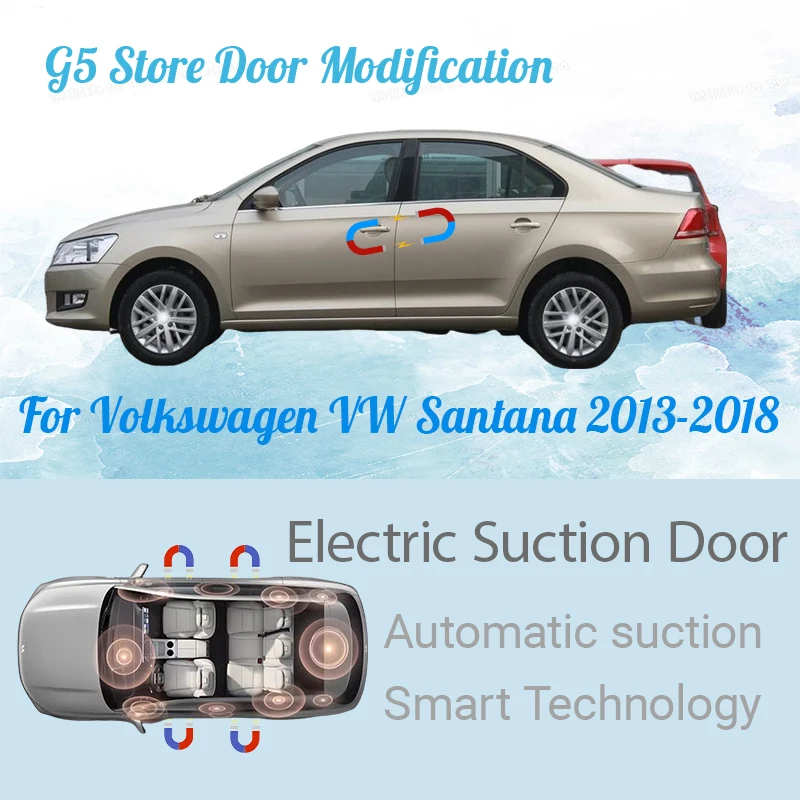 

For Volkswagen VW Santana 2013-2018 Car Electric Suction Door Power-assisted Closing Automatic Door Soft-close Function