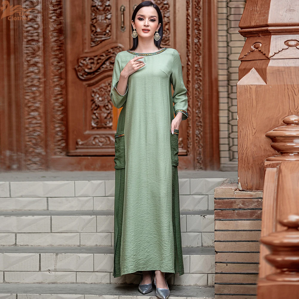 رمضان عيد قفطان فيستدوس عباية دامن دبي فساتين إسلامية طويلة أفريقية فاخرة للنساء رداء نسائي Musulmane Kebaya