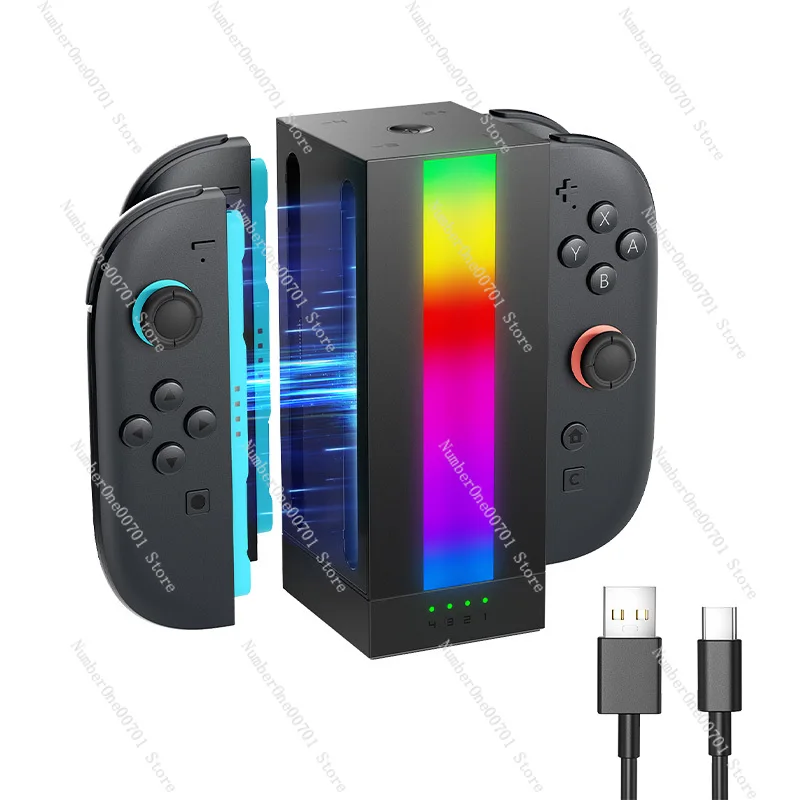 

Switch2 split handle charging seat 4 handles charger NS2 accessories suitable for Nintendo new machine split handle seat charger
