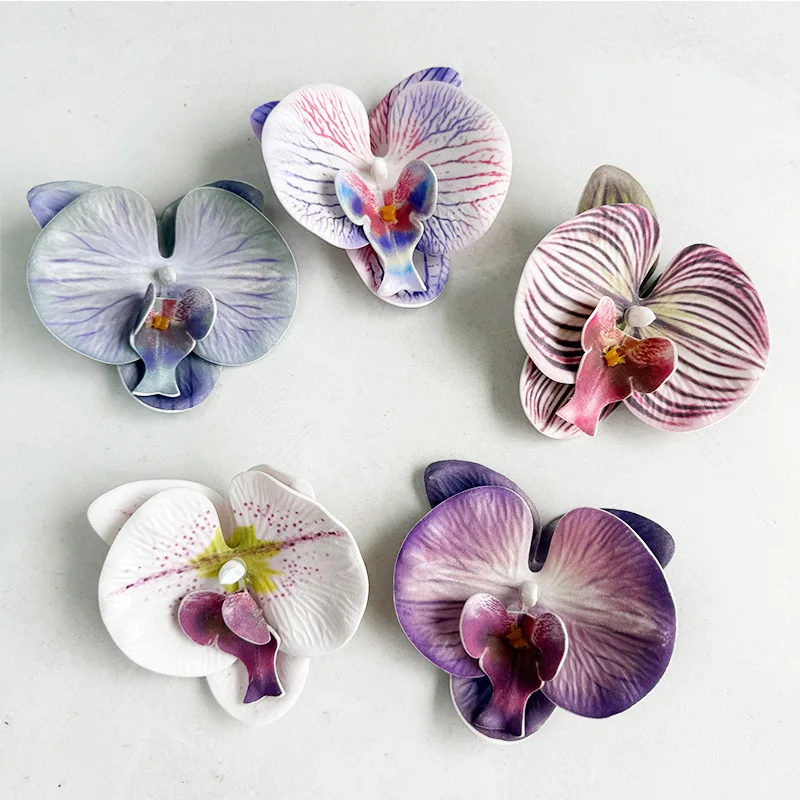 20 Stück Künstliche EVA-Phalaenopsis-Blütenköpfe DIY Geschenkbox Deko Geburtstagsfeier Hochzeit Souvenirs Blumen Deko Schmetterlingsorchideen – Detail 2