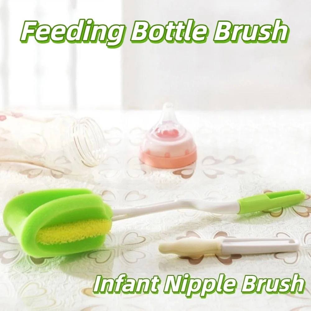 

Soft Head Baby Bottle Cleaning Brush Set BPA-Free 360° Cleaning Water Bottle Brush Spout Cup Brush Long Handle