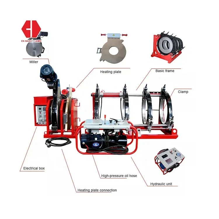 SHBD630 Plastic pe polyethylene hot melt butt welder price 630 mm hydraulic Hdpe pipe jointing fusion butt welding machine