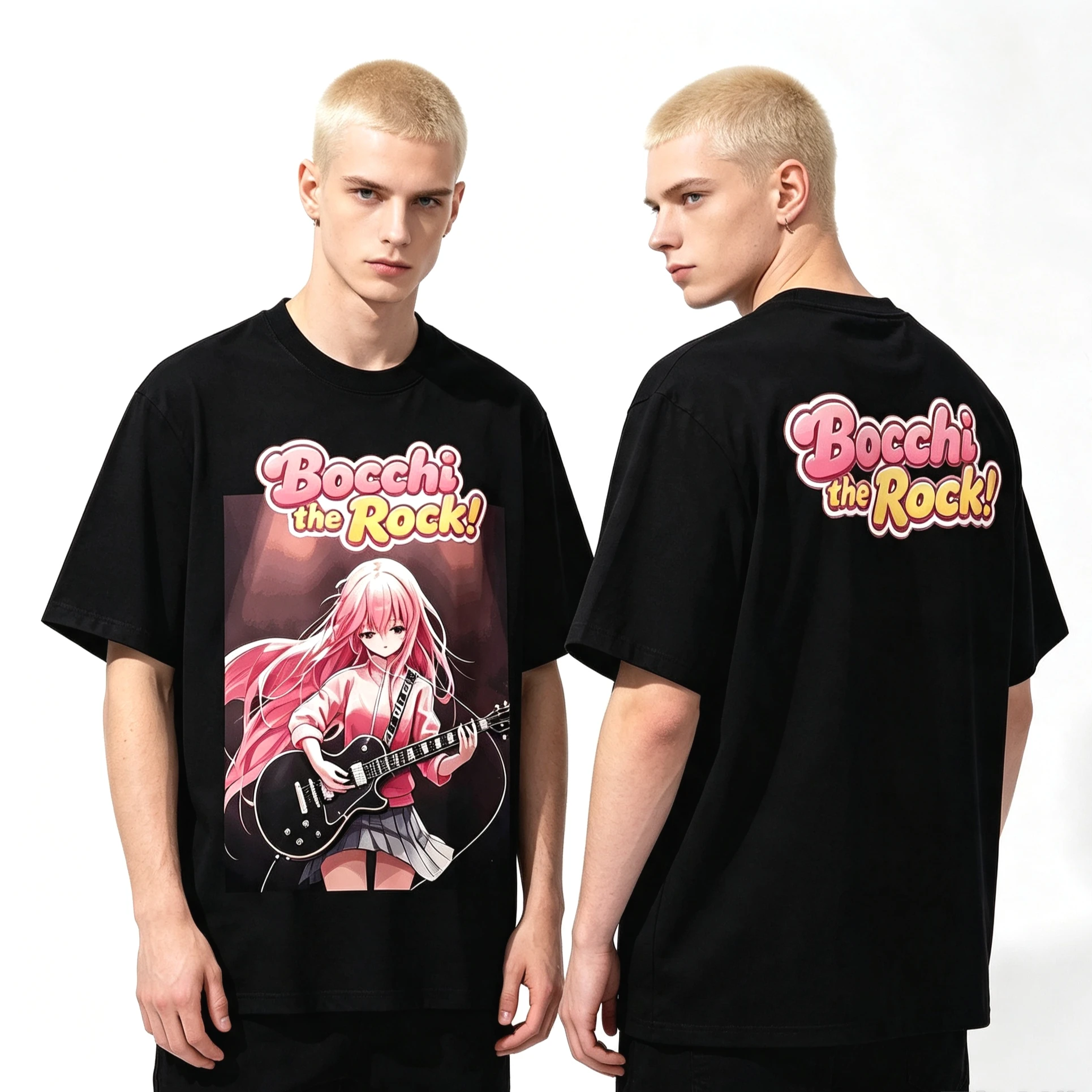 2026 Summer Hot Sale Anime Bocchi The Rock T-shirt Y2K Men Women Lightweight Printed Short Sleeve Casual Outdoor Cotton T-shirt