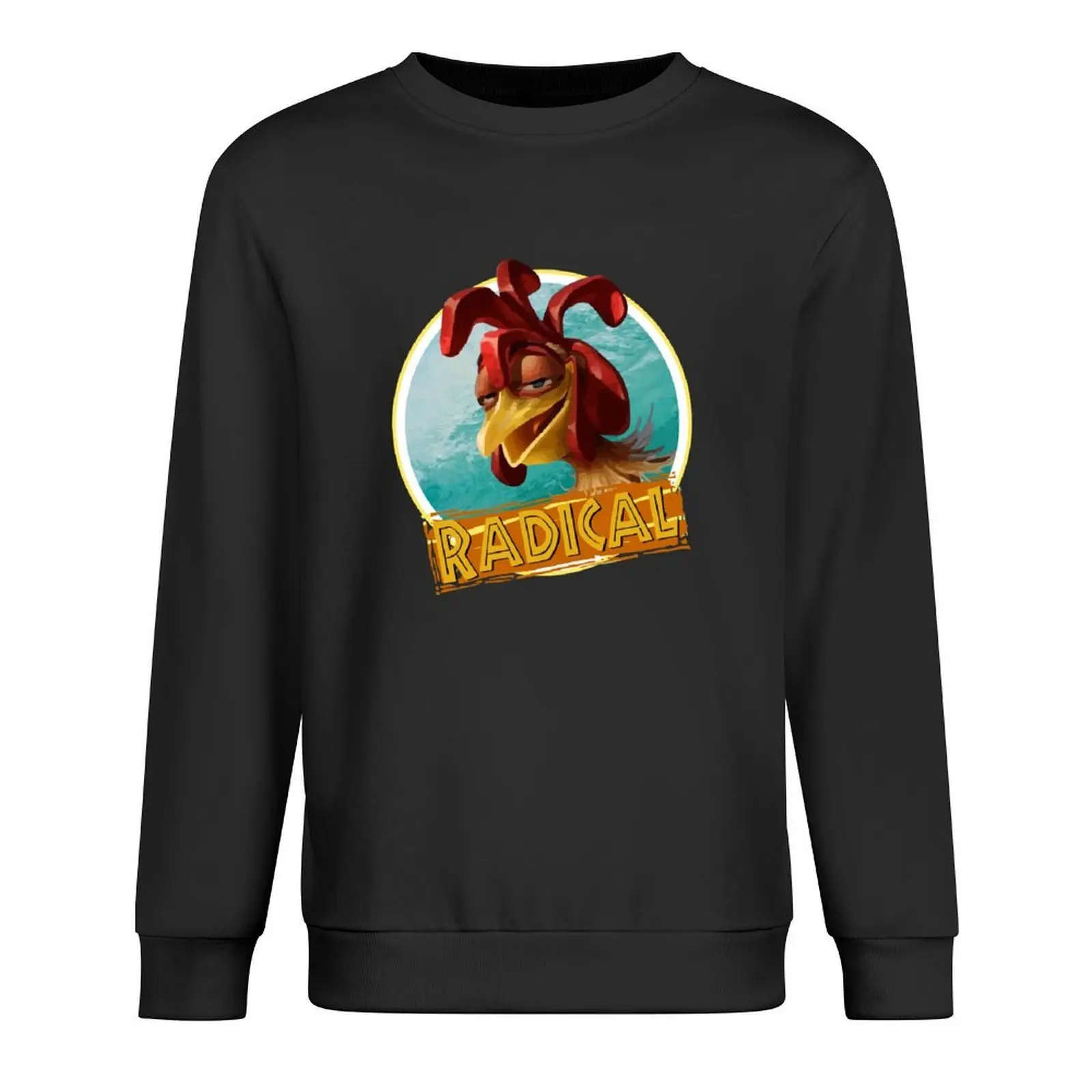 

chicken joe surfs up - Radical! quote Pullover blouse korean clothes clothes for men men sweatshirt