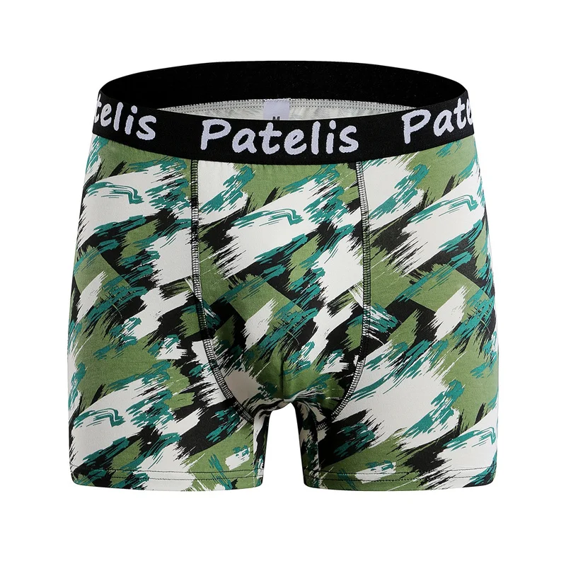 4PCS US Size Plus Men Cotton Boxers Oversized 6XL 7XL Briefs 100-250KG Big Guy Camo Graffiti Underwear Stretched Panties Shorts view 5