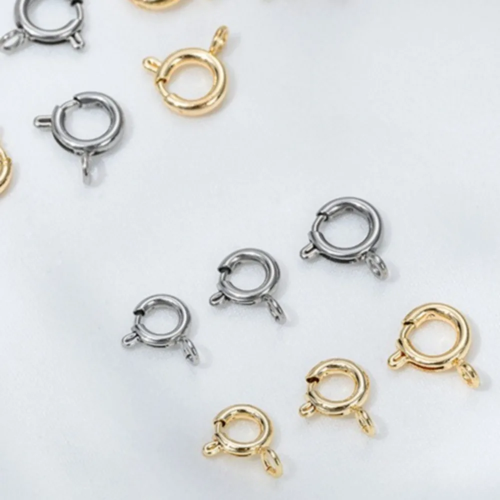 

Spring Buckle Fine Throw Round Q Buckle Slingshot Buckle DIY Hand Necklace Jewelry Connection Ending Accessories