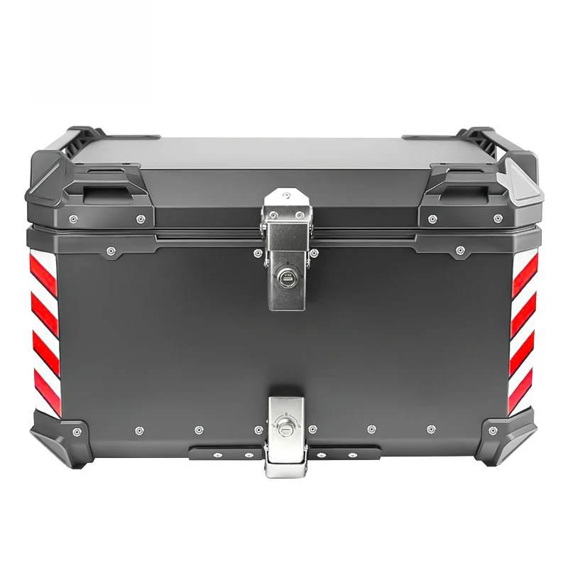 

65L Aluminum Motorcycle Tail Box Scooter Trunk Rear Delivery Top Case Universal Motorbike Accessories