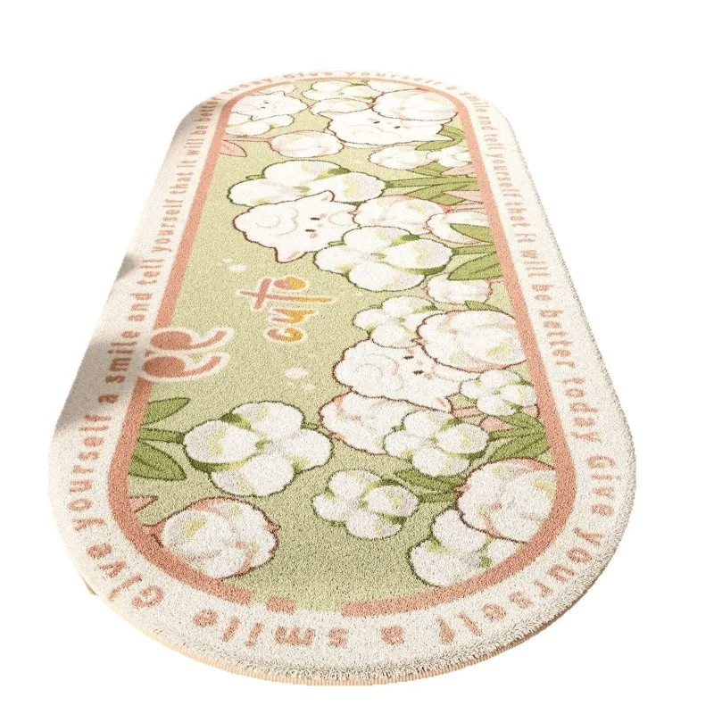 Alpaca Imitation Carpet, Bedroom Washable and Stain-resistant Foot Mat, Home-use Fresh and Soft Plush Bedside Blanket