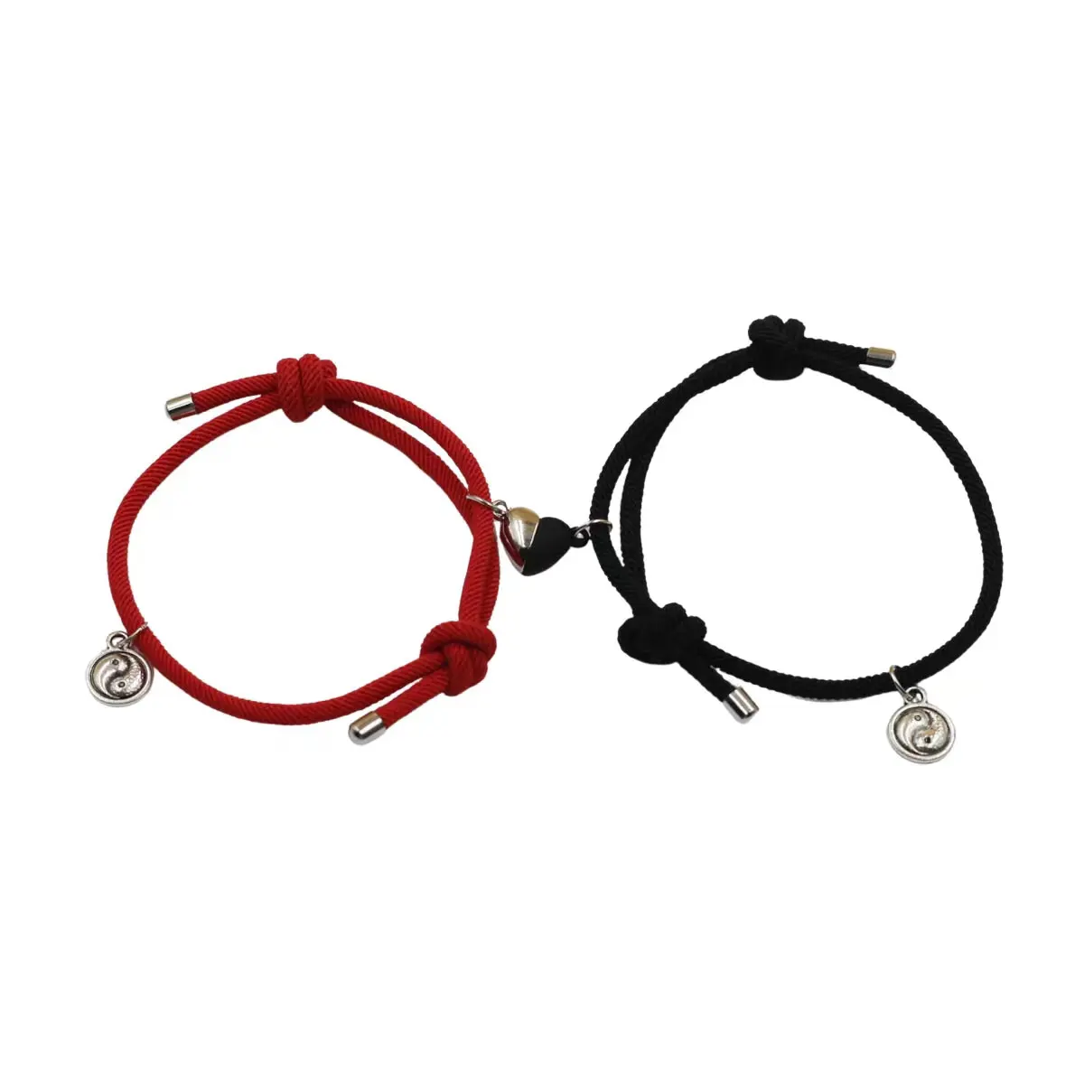 Bracelets Rope Heart Magnetic Clasps Round Taichi The Great Ultimate Pendants Fashion Jewelry