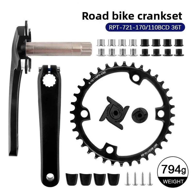 12-Speed Road Crankset 110BCD 4-Bolt Hollow Integrated Aluminum