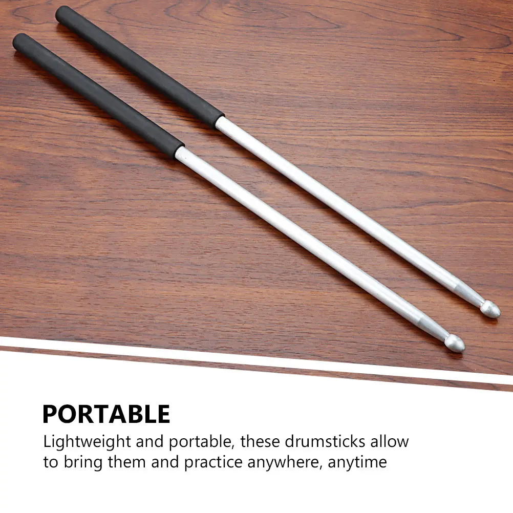 

1 Pair Metal Drumsticks Sturdy Durable For Practice Performance Percussion Instrument Lightweight Long Drum Sticks Band Stage