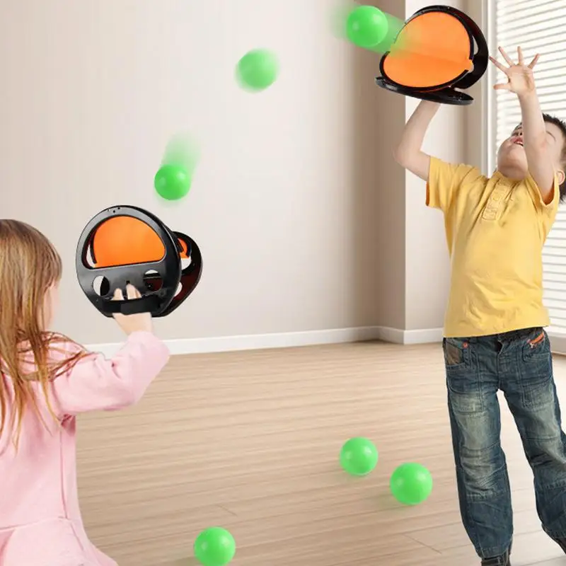 Throw And Catch Ball Set Kids Games Sports Equipment Toddler Play Activities Parent-Child Interaction For Birthday Travel