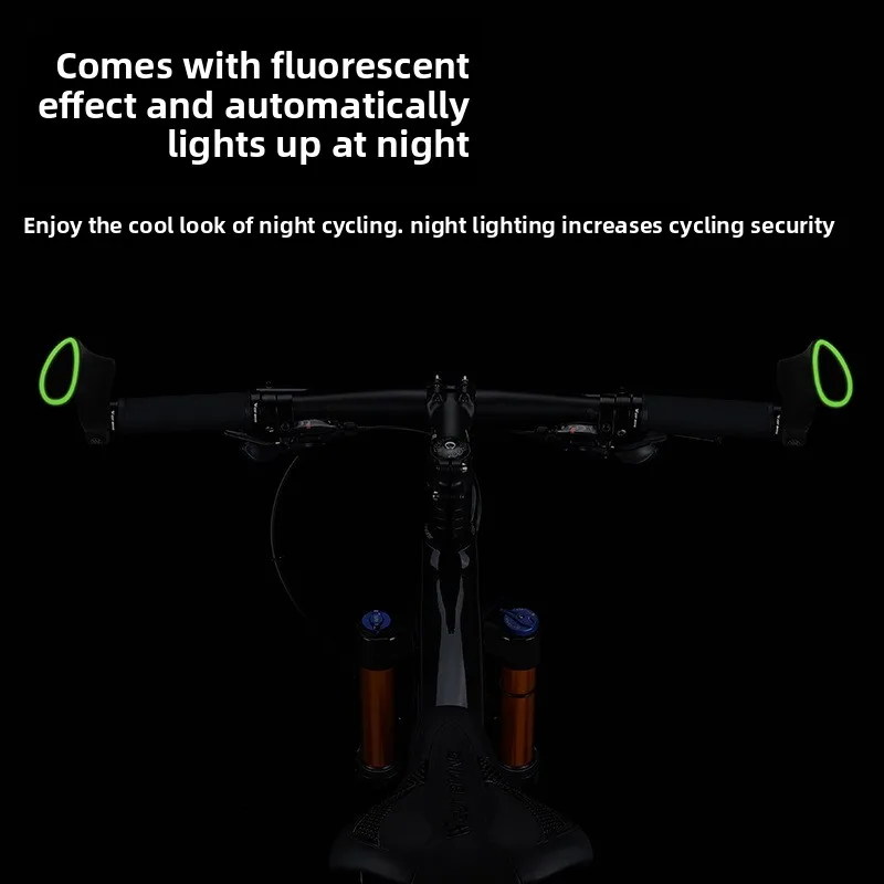 WEST BIKING Extended Deputy Handlebar Mountain Bike Fluorescent Hand Grip Deputy Handlebar Croissant Handlebar Riding Equipment