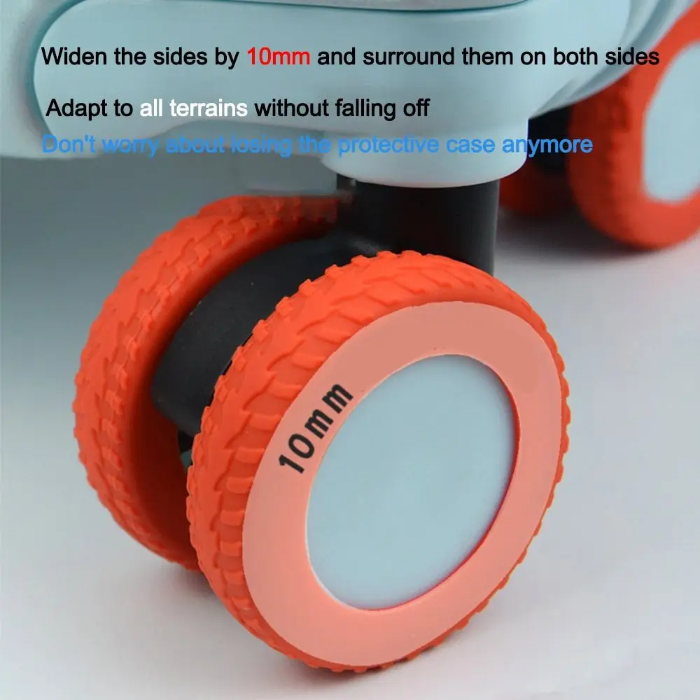 8PCS Travel Luggage Caster Shoes Silicone Suitcase Wheels Protection Cover Silent Trolley Box Casters Cover Luggage Accessories
