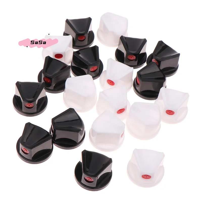 그래피티 스트리트 아트 에어로졸 병 교체용 플라스틱 화이트 노즐 도트 패트 스프레이 페인트 캡 10개