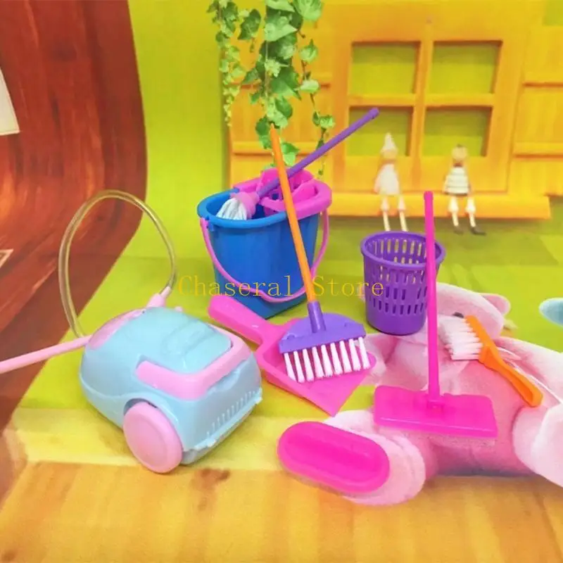 E7ce Kids Cleaning Set dành cho trẻ mới biết đi trường mầm non & giả vờ chơi đồ chơi nhà bếp đồ chơi Đồ chơi công cụ xây dựng đồ