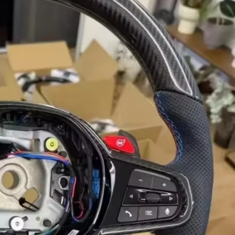 Customized Carbon Fiber Leather Leather Car Steering Wheel For BMW X6 G06 Z4 G29 G26 G87 M2 G80 M3 M4 G82 M5 G90 Steering Wheel