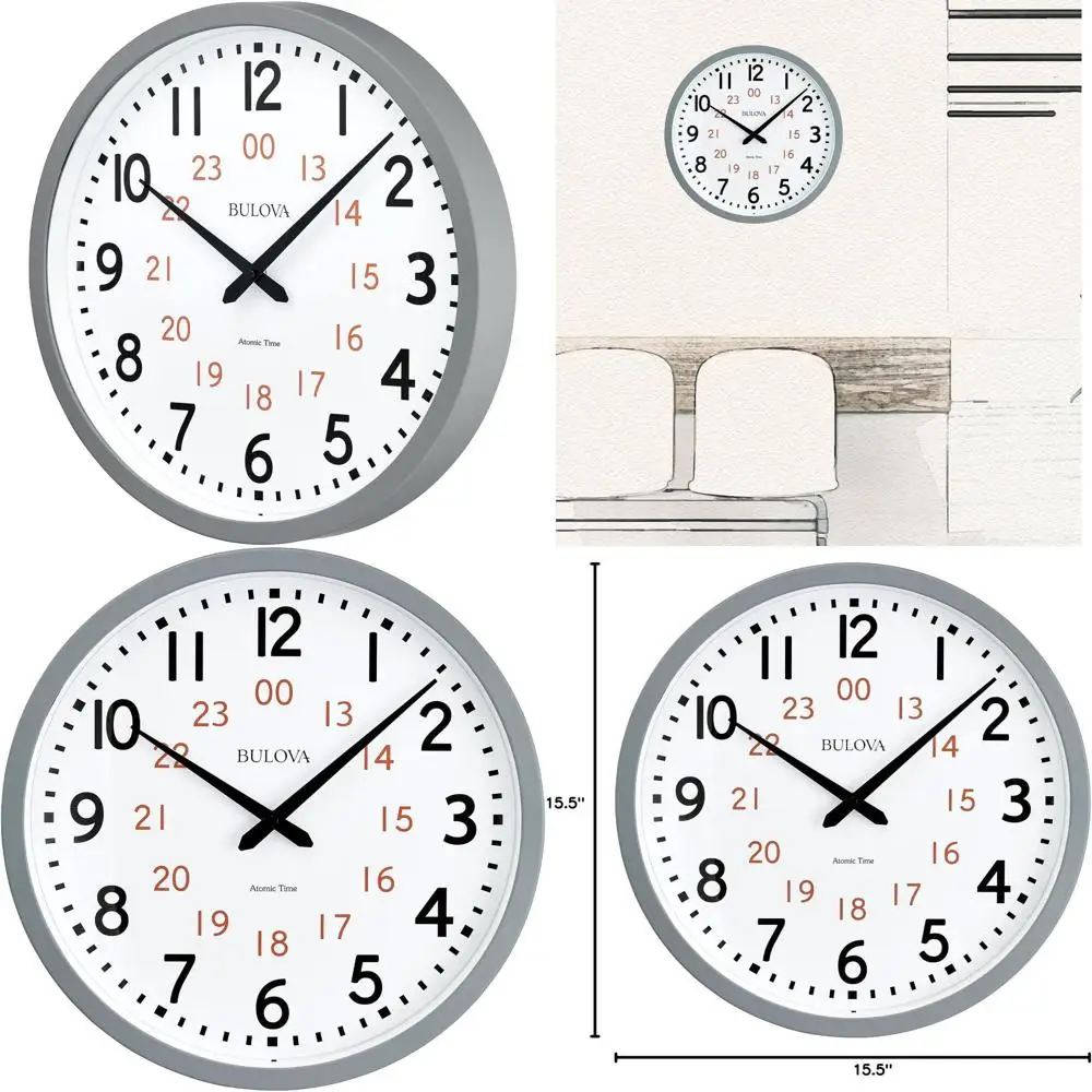 

C5003 Self-Setting Quartz Battery-Powered Atomic Analog Wall Clock