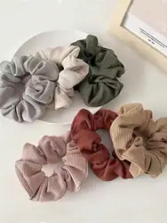 1/6 Pcs Fashion Simple Knitted Striped Large Intestine Headbands For Women Girls Party Hair Accessories