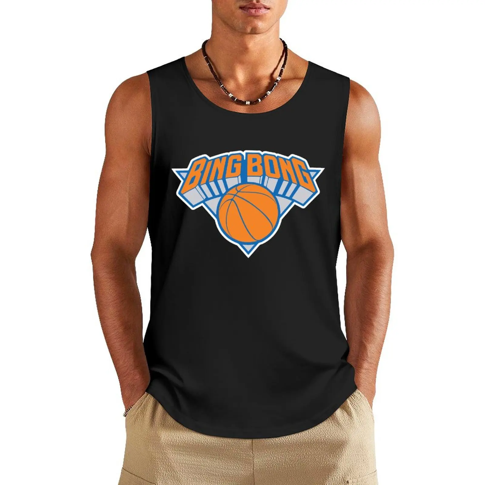 Bing Bong - Knicks Logo Tank Top gym t-shirts t-shirt Men's Men's singlets