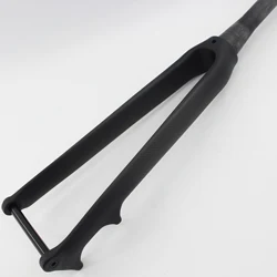 Newest 700C Fixed Gear Track Road bike Gloss Matt 3K full carbon fibre bicycle fork thru axle disc brake tapered tube front fork