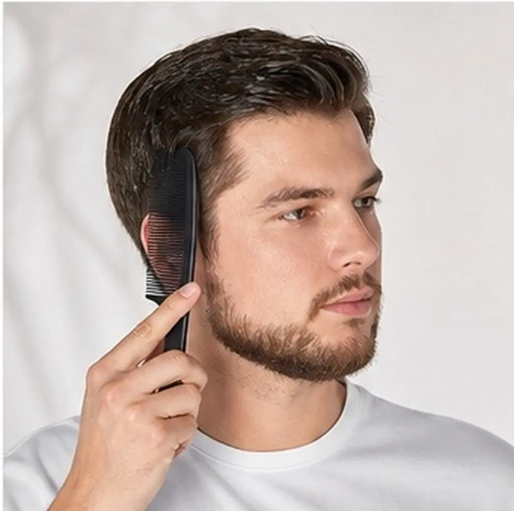 6Pcs Professional Barber Comb Set Smooth Gliding Teeth Curved Design for Men Hair Mustache Beard Cutting Styling Coloring Travel