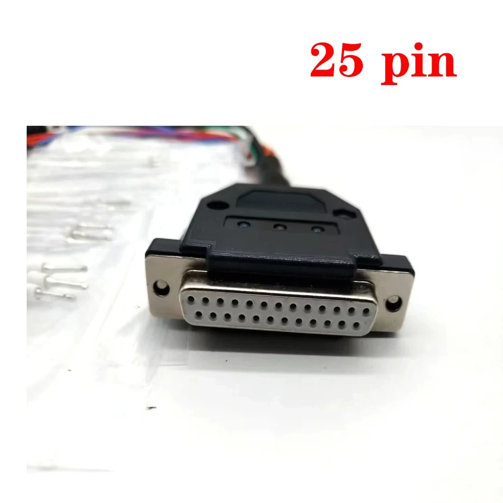 ODB2 Cable Female Connector DB 25pin for Universal J2534 VCI R & W Pin Bo-ot Reset Switch Ben-ch Cable ECU Bench Pinout Cables