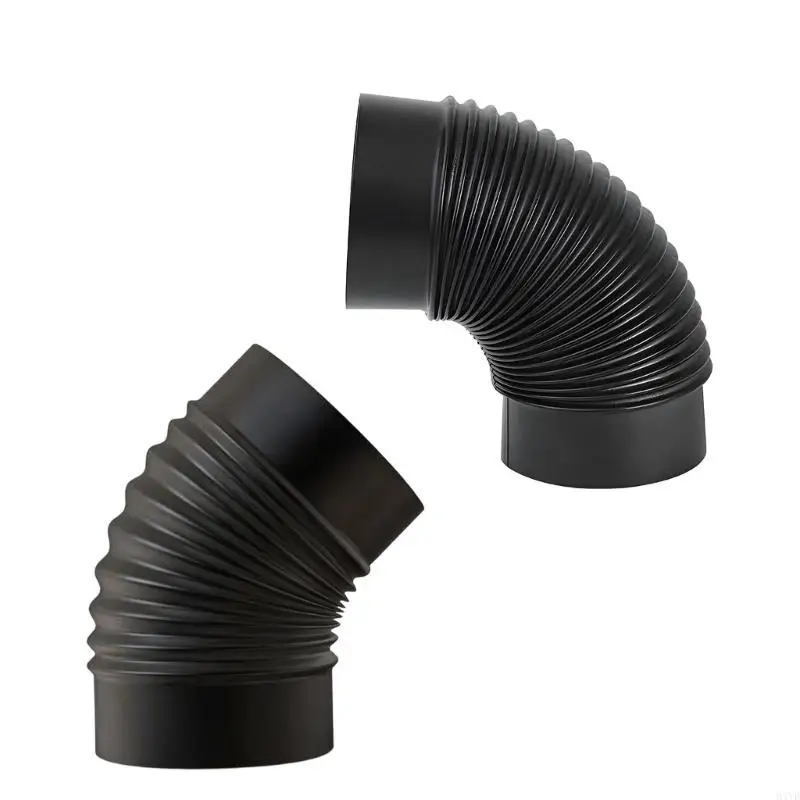 Stove Elbow Fitting Steel 150 mm Chimney Pipe Joint for Indoor Exhaust Direction Change and Repair Work M4YD