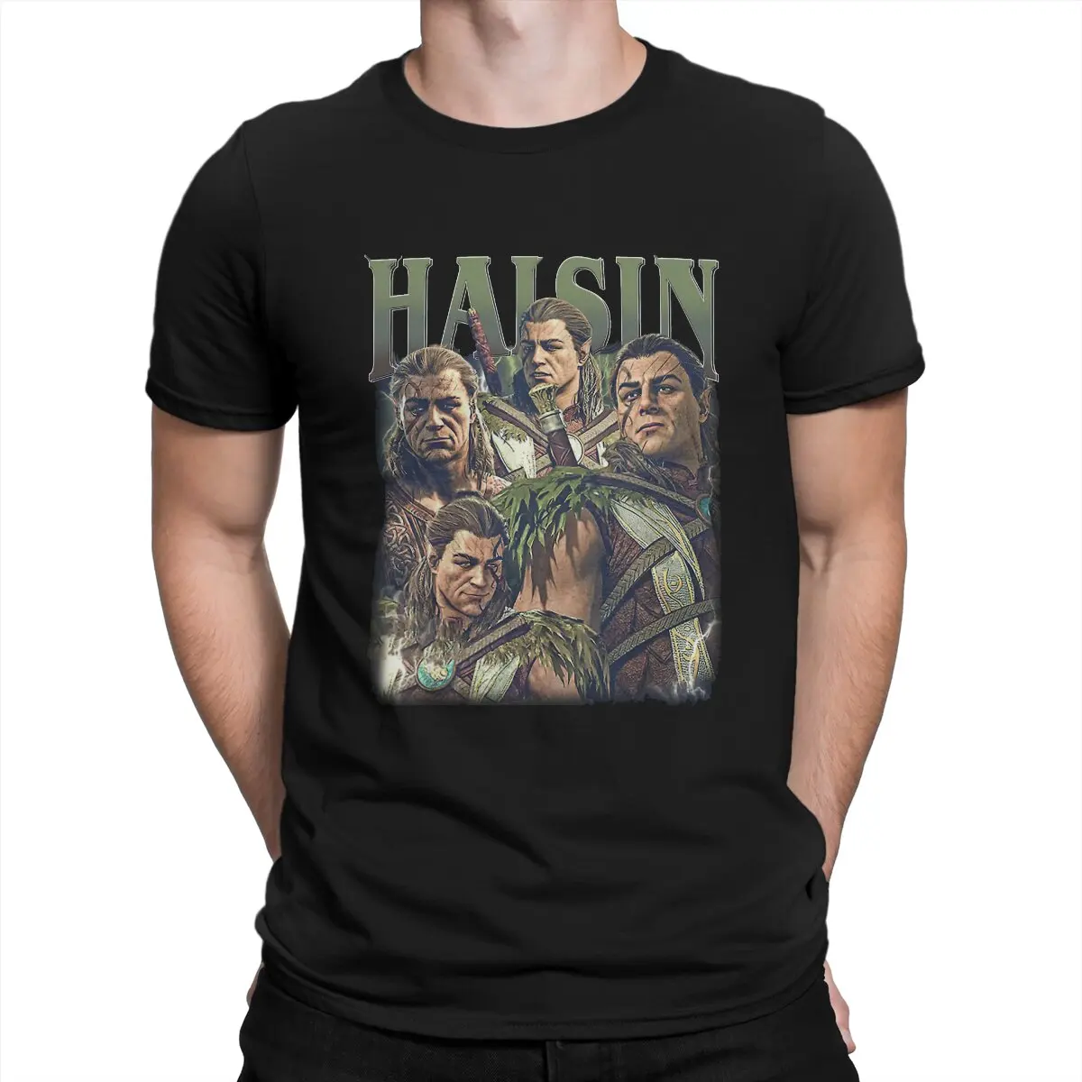 Men's T-Shirt Halsin Baldurs Gate 3 Novelty Pure Cotton Tees Short Sleeve Astarion T Shirt Round Neck Clothes Summer