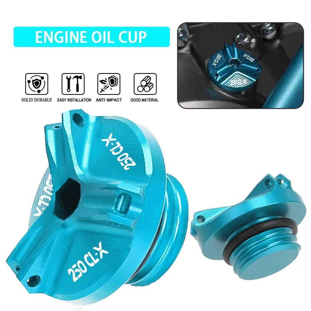 

For CFMOTO 250CLX 250-CLX 250 CLX All Years 2025 Motorcycle Accessories Engine Oil Cup Fuel Filler Tank Cap Cover CNC Aluminium