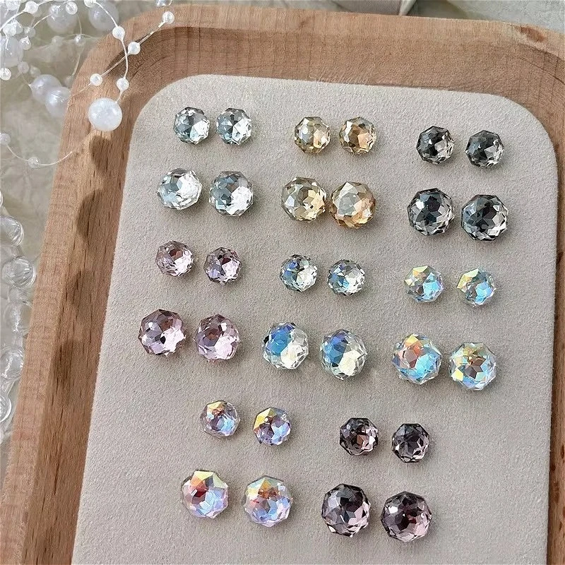 

Octagonal Rose Cut Crystal Delicate Luxury Pointed Bottom Drill Shiny Rhinestones Nail Art Decorations Manicure Tool Accessories