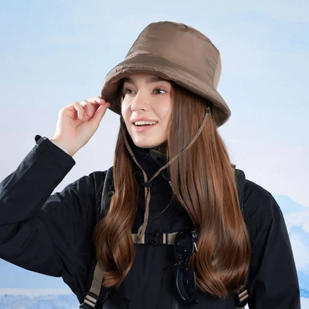 新しいキルティングフィッシャーマンキャップ、折りたたみ式、UVカット、釣り用帽子、防水、暖かい冬用サンハット、冬用
