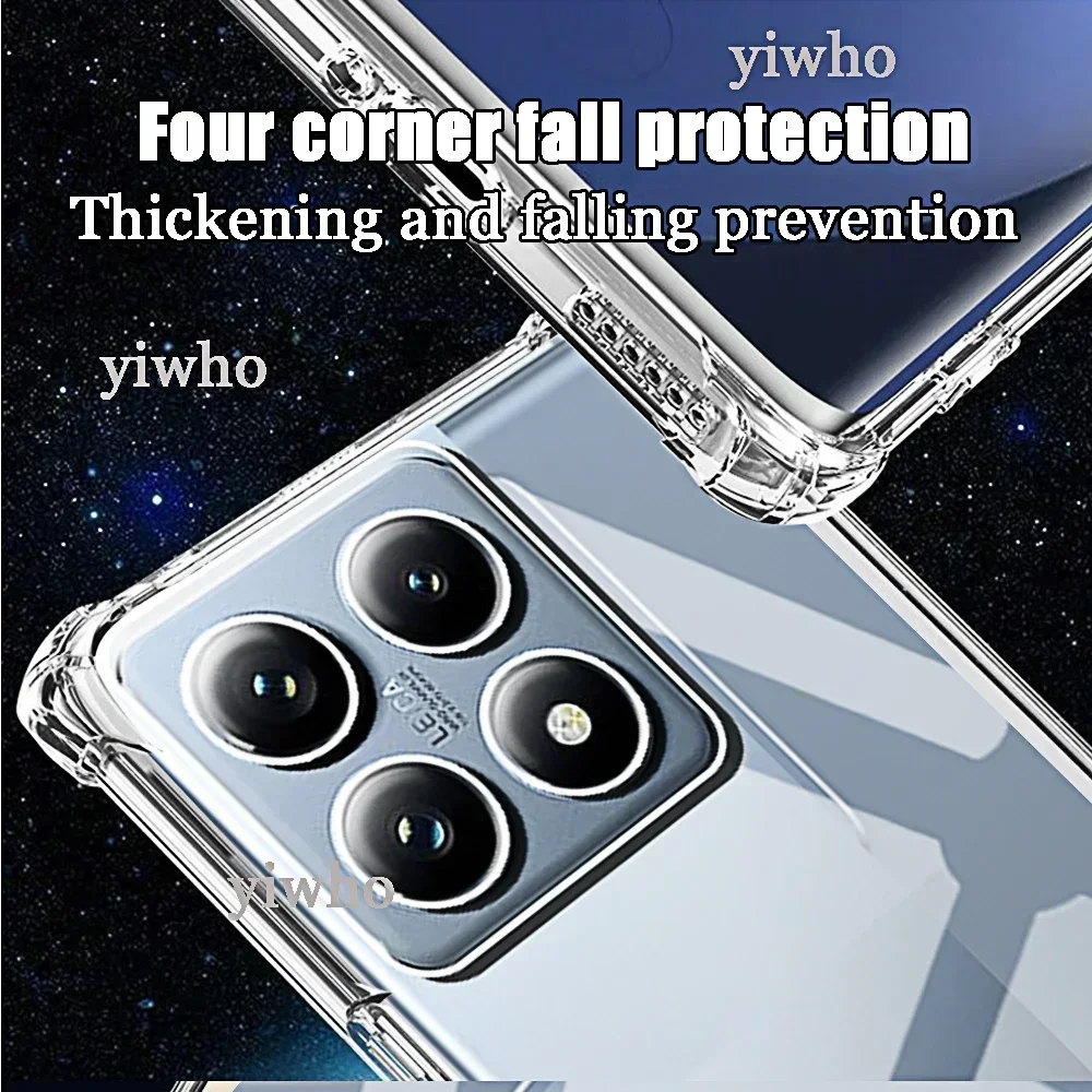 Shockproof Phone Case for Xiaomi 14Tpro 13T 12T 11T 14T Pro Transparent Clear Silicone Soft TPU 14 13 12 11 T T14 Back Cover