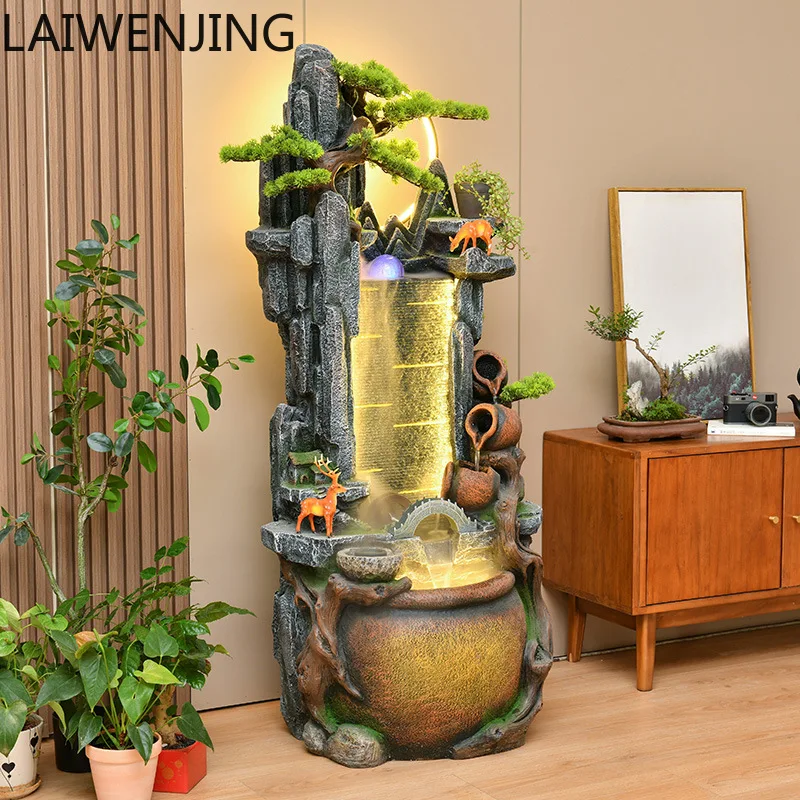 

HLZ Wealth-Attracting Feng Shui Wheel Circulating Water Decoration Fish Pond Landscape Rockery Fountain Floor Ornament