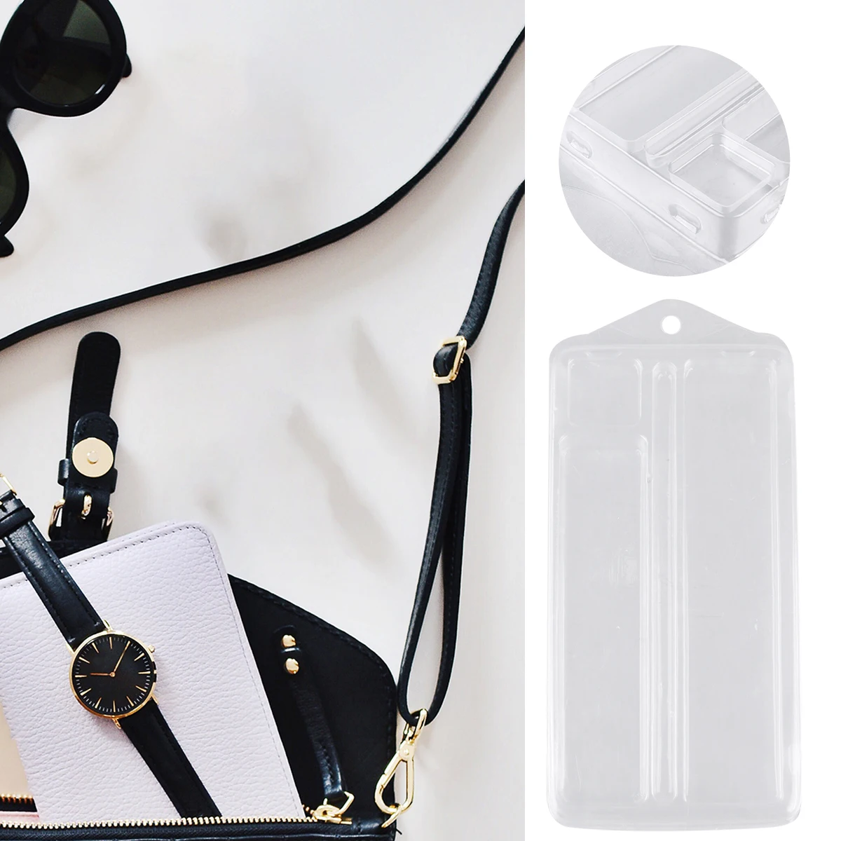 

20 Pcs Plastic Watch Band Case PVC Transparent Storage Box for Straps Reusable Easy Carry Small Size Gift Household