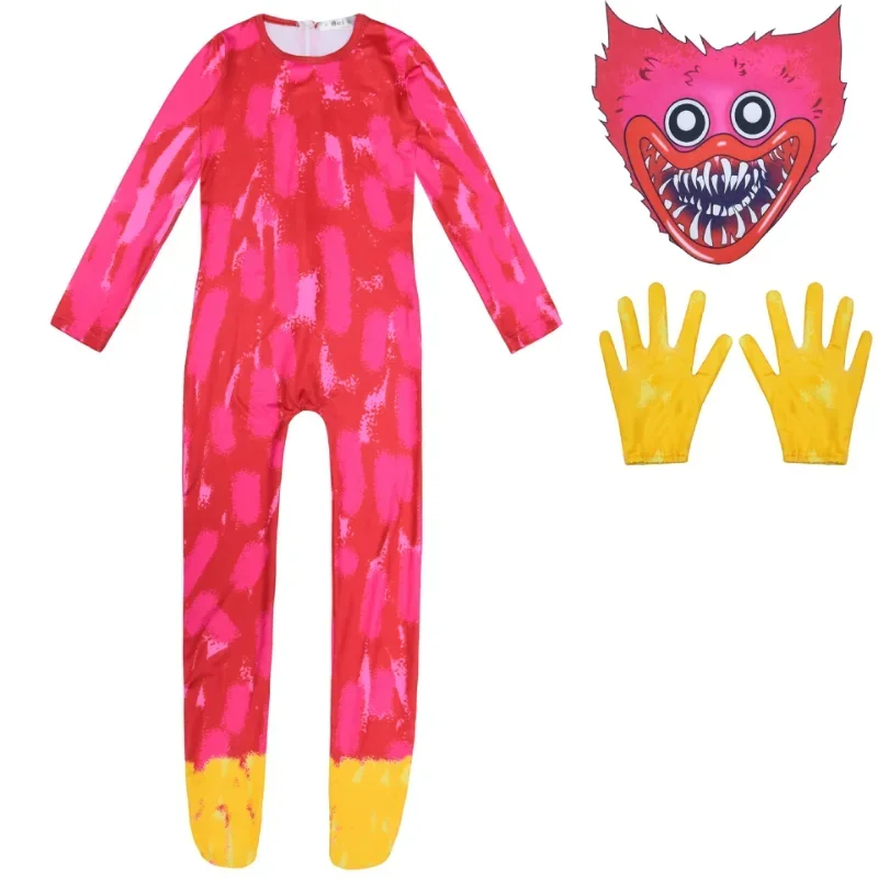 Disfraces de Halloween de Huggying Wuggy para niños, mono de Cosplay de Anime para niñas, ropa de fiesta divertida, monos para niños, 2024