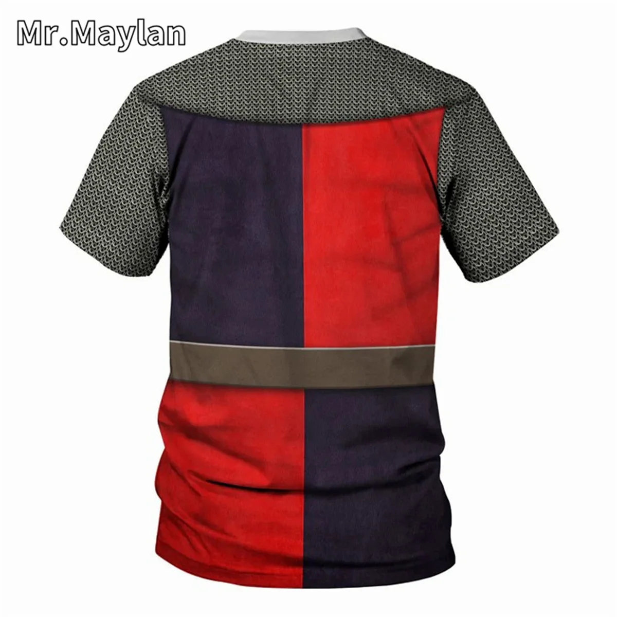 Medieval Knights Armor Cosplay Costume Tshirt 3D Men T shirt Vintage Fashion Short Sleeve Shirt Summer Streetwear Unisex Tee-003