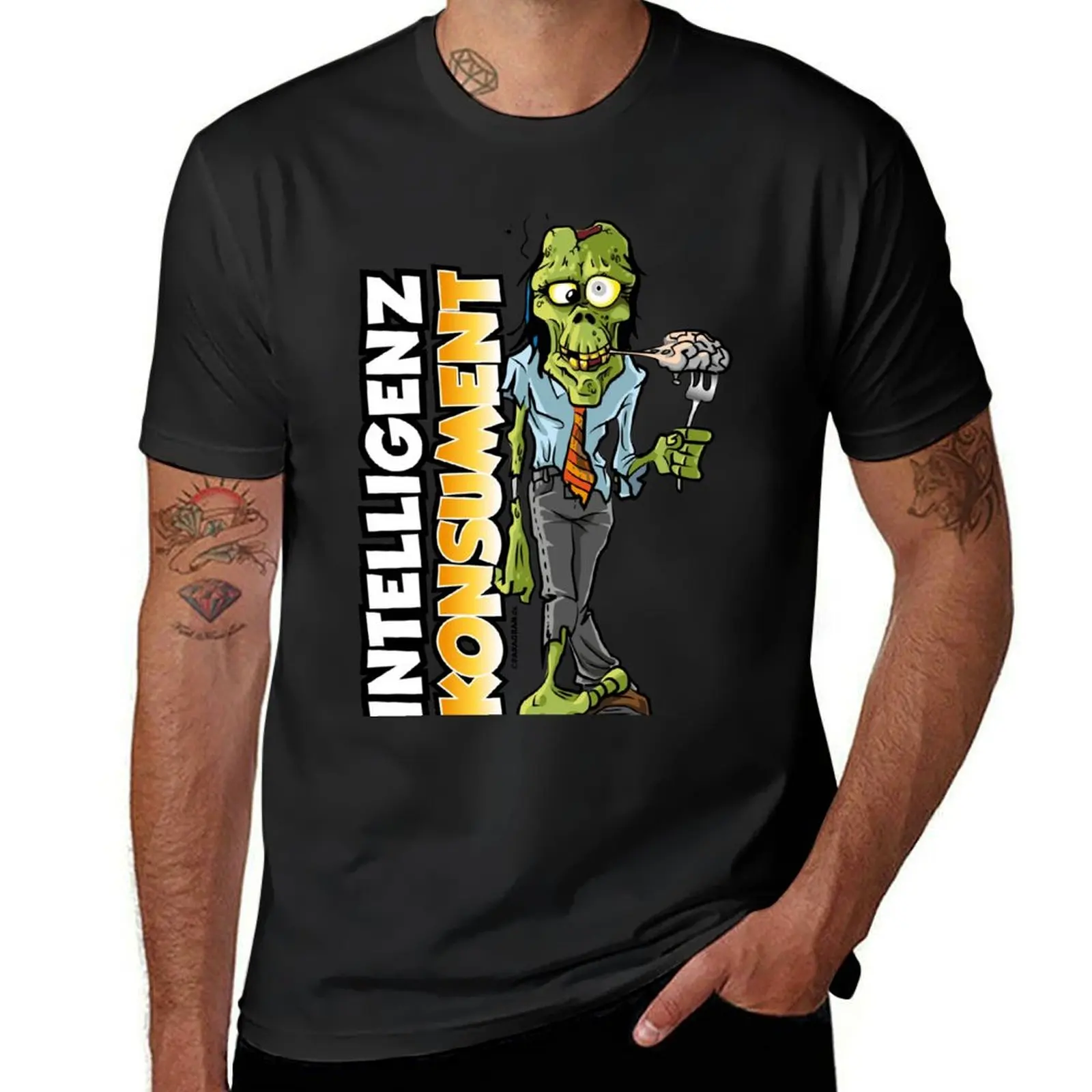 Intelligence Consumer Zombie Shirt Printing T-Shirt oversizeds customs kawaii clothes graphics mens plain t shirts